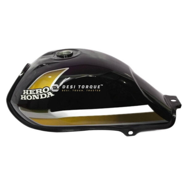 desi-torque-hero-cd-deluxe-petrol-tank-old-model-black-golden-fuel-tank