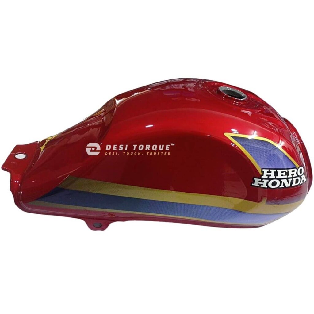 desi-torque-hero-cd-deluxe-petrol-tank-old-model-wine-red-blue-fuel-tank