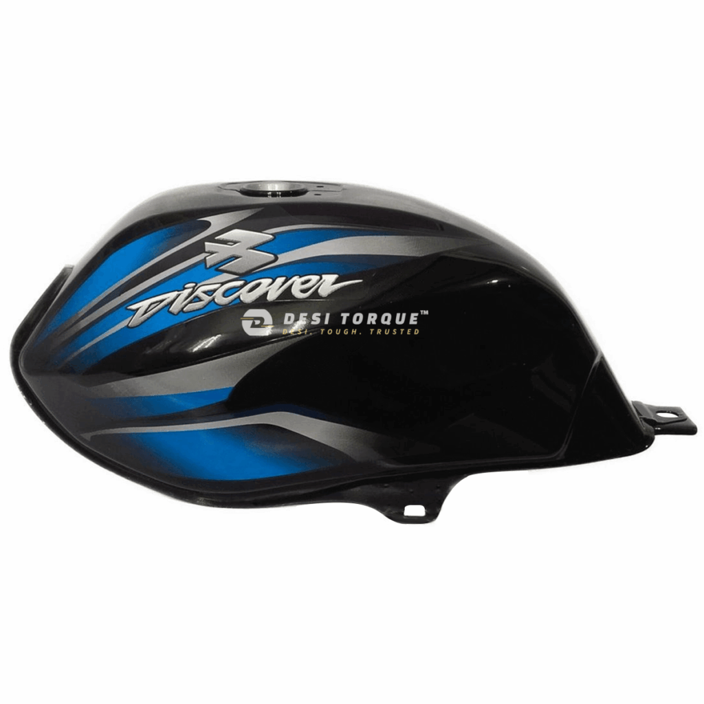 desi-torque-petrol-tank-for-bajaj-discover-100-discover-125-new-model-discover-150-black-blue-white-fuel-tank