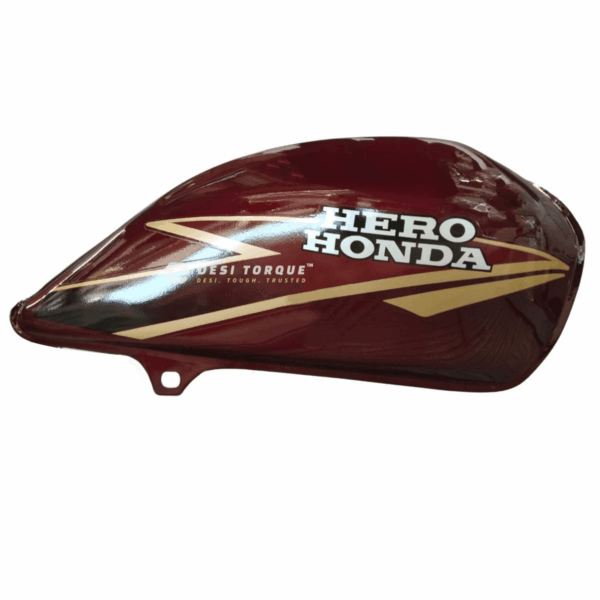 desitorque-hero-cd-dawn-deluxe-petrol-tank-wine-red-golden-fuel-tank